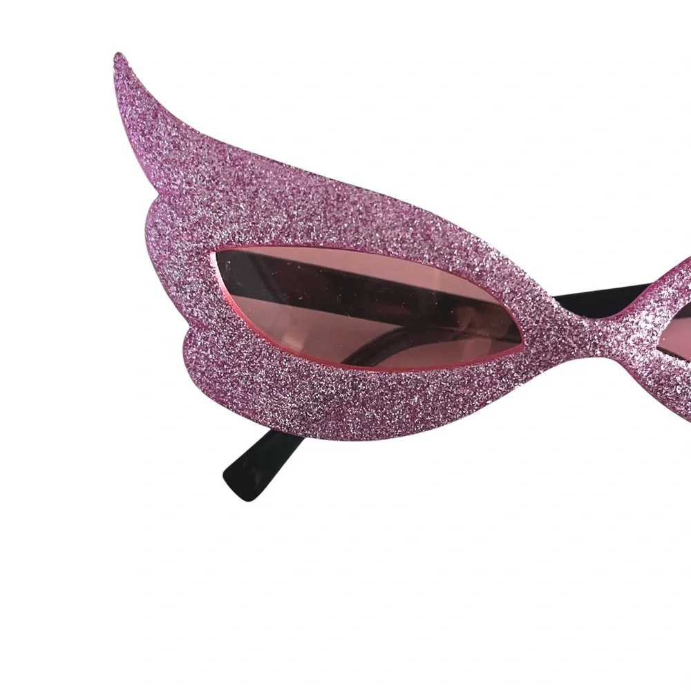 NWT Pink Glitter Cat Eye Sunglasses UV Protection Y2K Whimsigoth